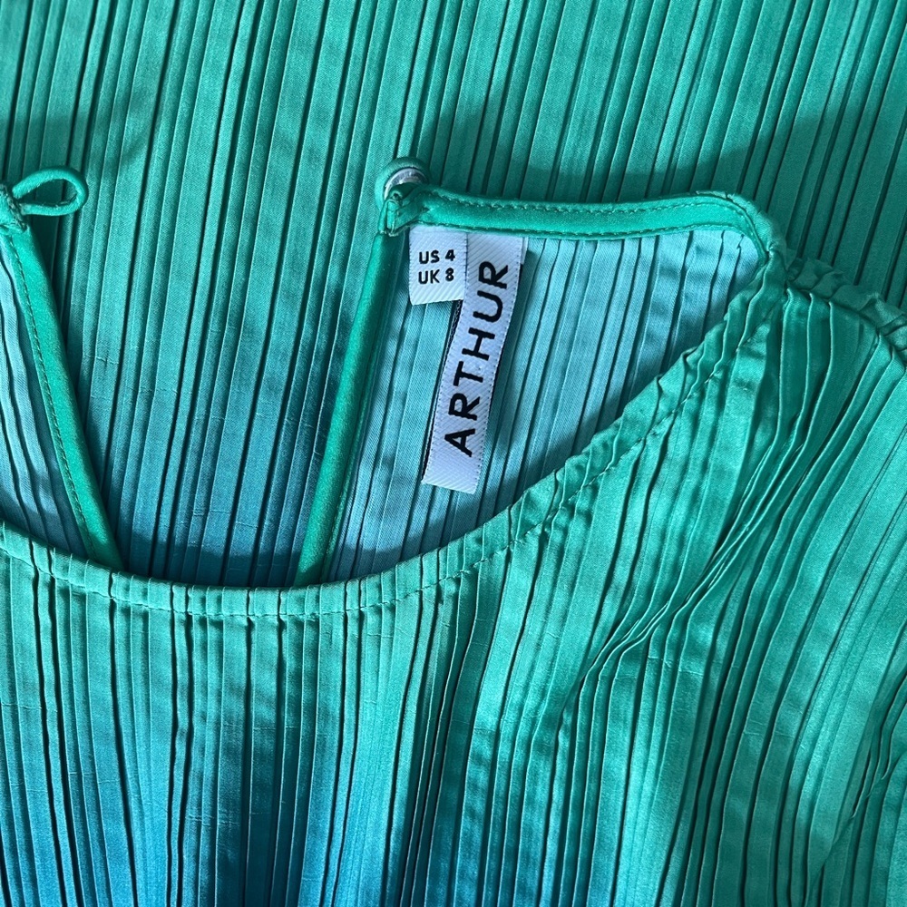 Free People x Arthur Apparel Box Pleat Midi Dress, Size 4 - Picture 7 of 8